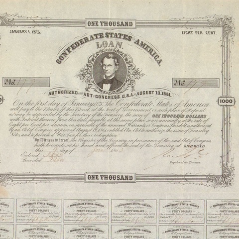 Заем Конфедерации 1869 год - США