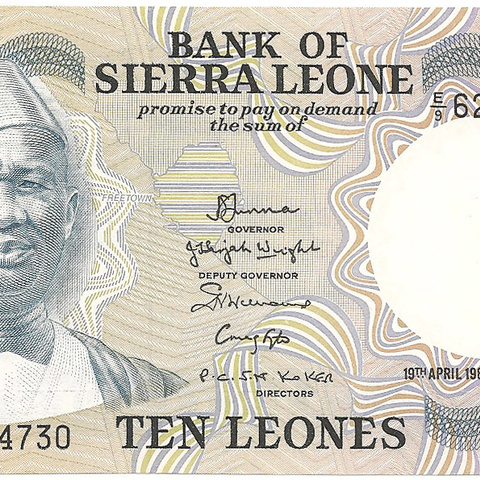 10 леоне, 1984 год, UNC