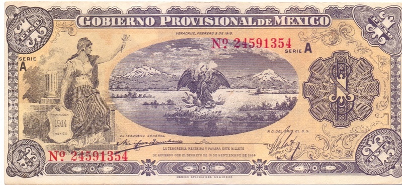 1 песо 1914 год