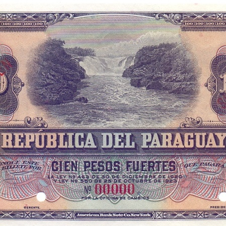 100 песо 1923 год - образец
