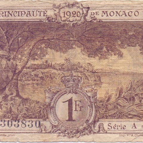 1 франк серия А 1920 год