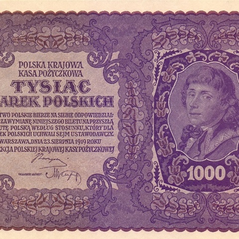 1000 польских марок 1919 год (I серия BV)