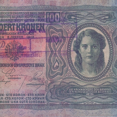 100 крон, 1912 год печать (тип 1)