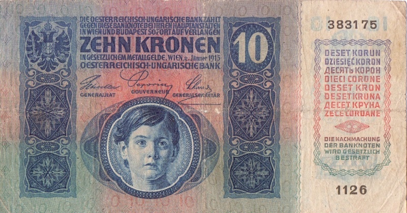 10 крон, 1915 год