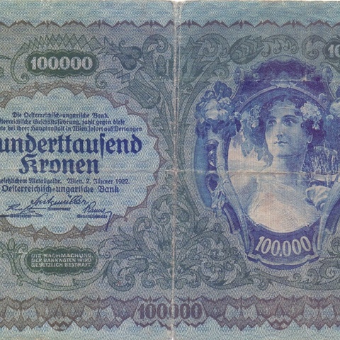 100 000 крон, 1922 год