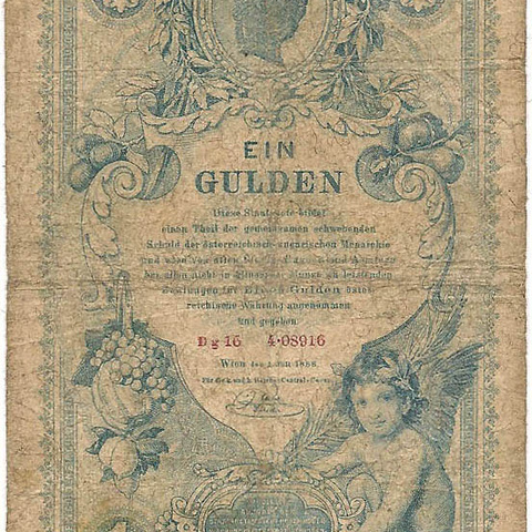1 гульден, 1888 год
