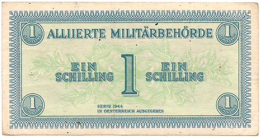 1 шиллинг, 1944 год