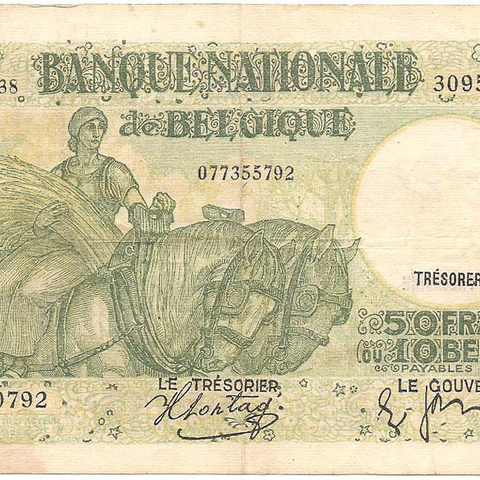 50 франков, эмиссия 1933, 1935 годов