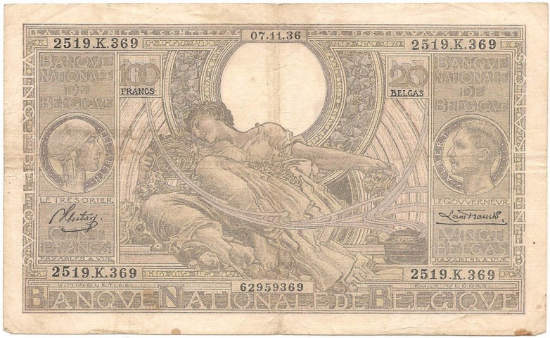 100 франков, эмиссия 1933, 1935 годов (2)