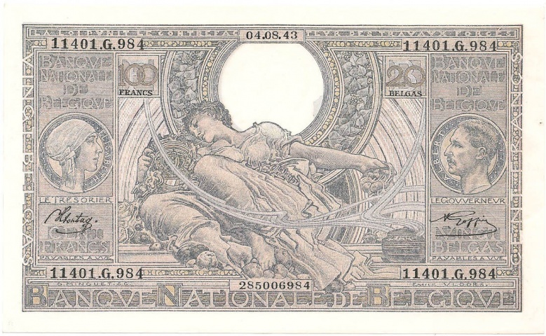 100 франков, эмиссия 1933, 1935 годов (3)