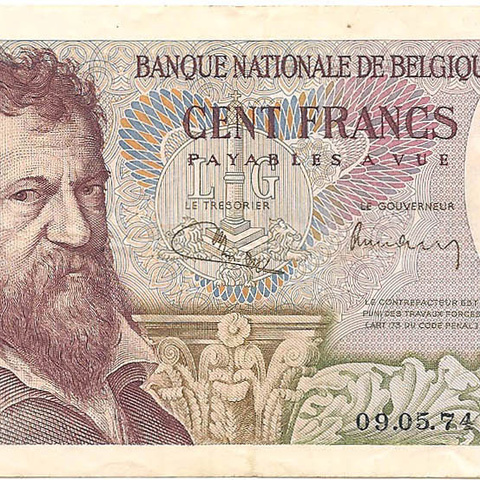 100 франков, эмиссия 1961-1971 годов