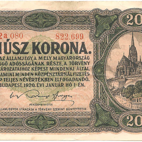 20 крон, 1920 год