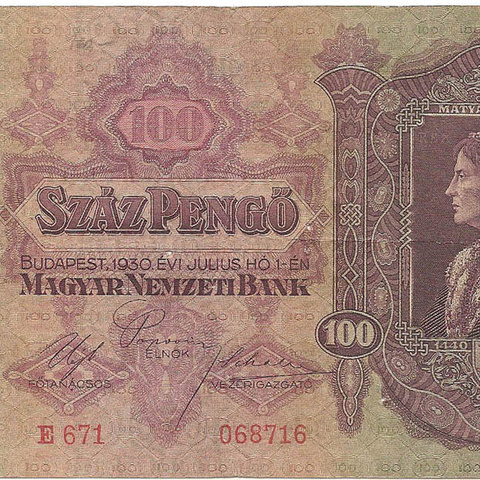 100 пенго, 1930 год