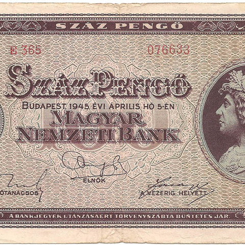 100 пенго, 1945 год