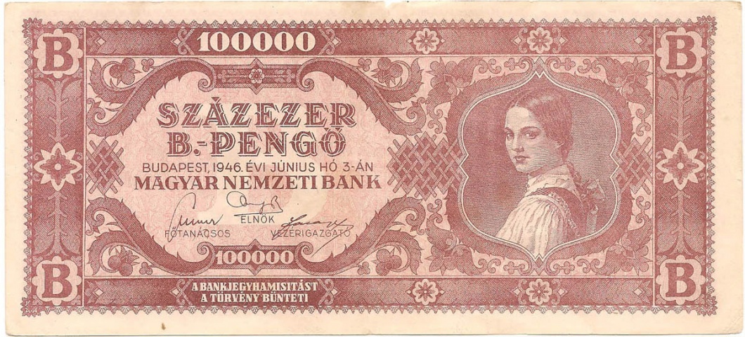 100 тысяч "B" пенго, 1946 год