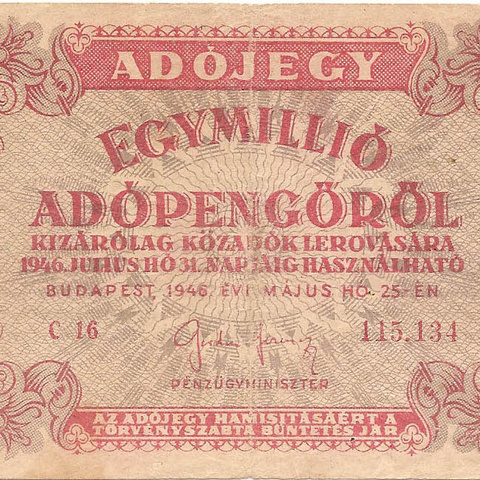1 миллион адопенго, 1946 год
