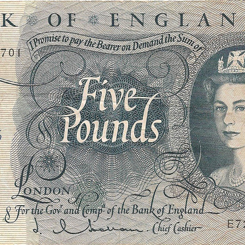5 фунтов, 1963 год (J.Q.Hollom) (2)
