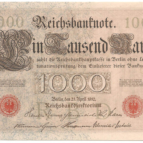 1000 марок, 1910 год