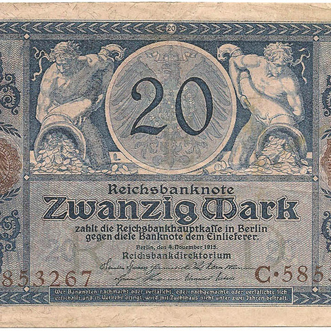 20 марок, 1915 год
