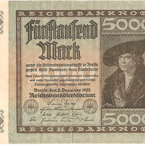 5000 марок, 1922 год (декабрьский выпуск)