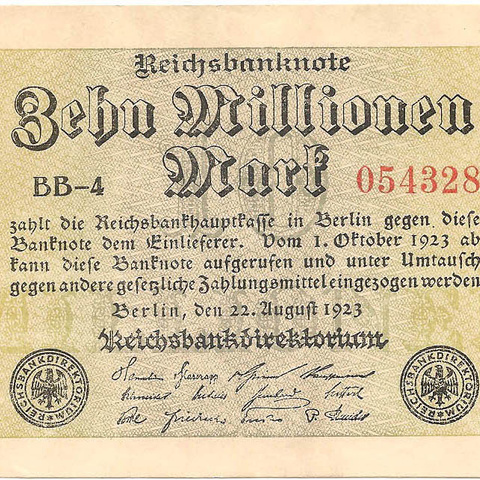 10 миллионов марок, 1923 год