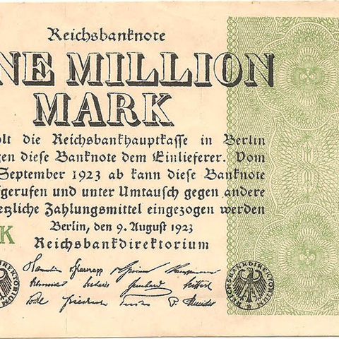 1 миллион марок, 1923 год