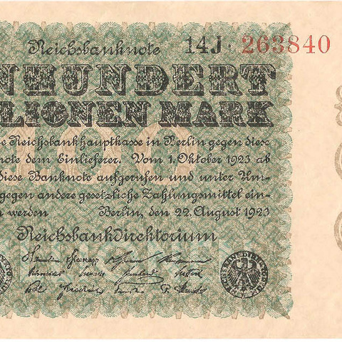 100 миллионов марок, 1923 год (2)