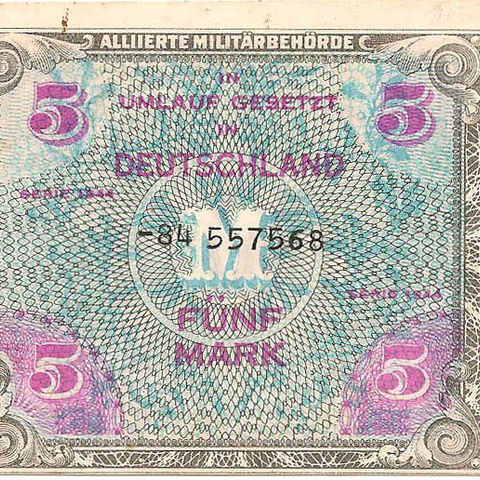 5 марок, 1944 год