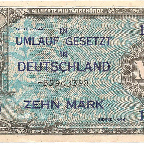 10 марок, 1944 год