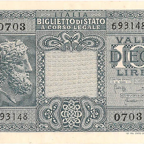 10 лир, 1944 год