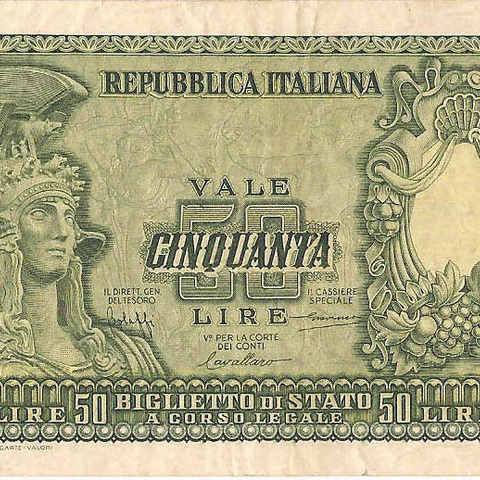 50 лир, 1951 год