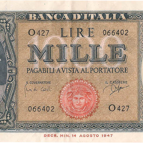1000 лир, 1947 год
