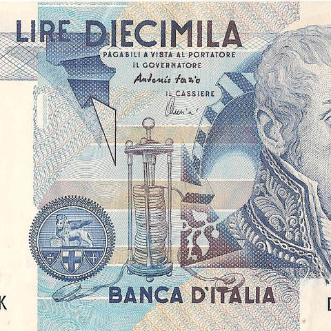 10000 лир, выпуск 1984-1998 гг.