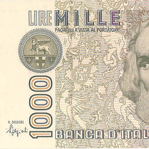 1000 лир, выпуск 1982-1988 гг.