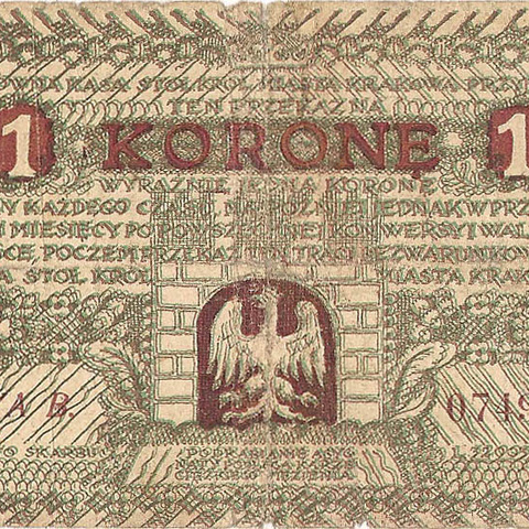 1 крона, 1915 год (Краков)
