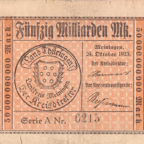 50 миллиардов марок, 1923 год - Майнинген