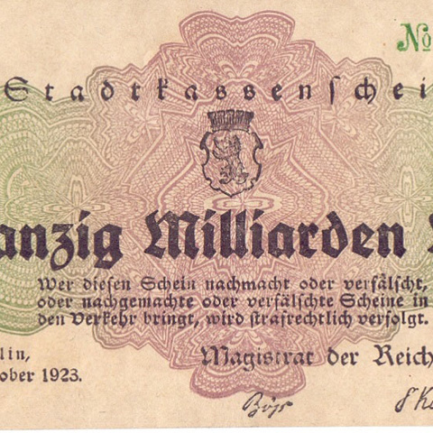 20 миллиардов марок, 1923 год - Берлин