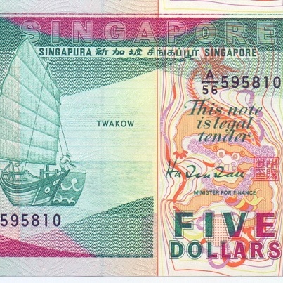 5 долларов, 1989 год UNC