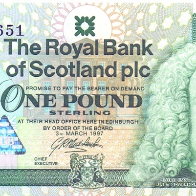 1 фунт, 1997 год UNC