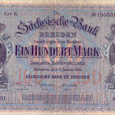 100 марок, 1911 год