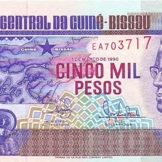 5000 песо, 1990 год