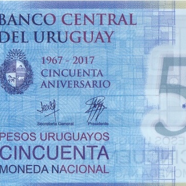 50 песо, 2017 год - юбилейная UNC