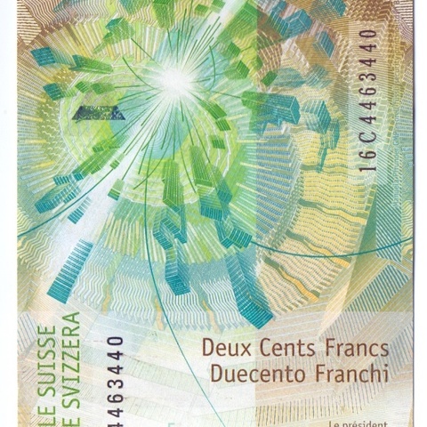200 франков, 2016 год UNC