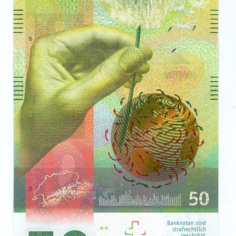 50 франков, 2015 год UNC