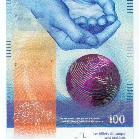 100 франков, 2017 год UNC