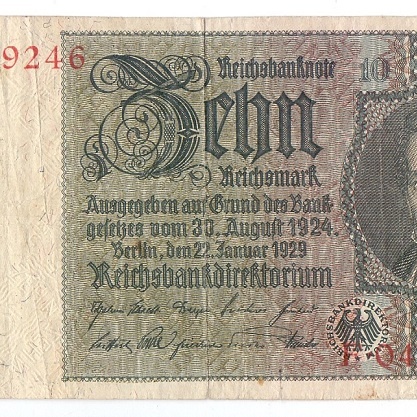 10 рейхсмарок, 1929 год