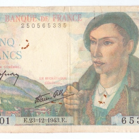 5 франков, 1943 год