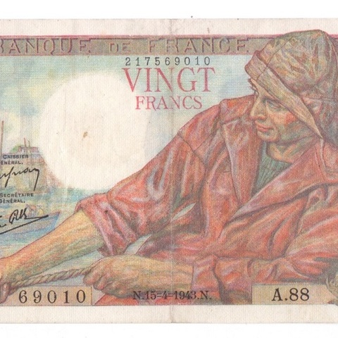20 франков, 1943 год