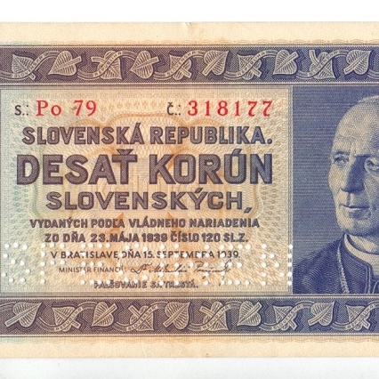 10 крон, 1939 год - образец