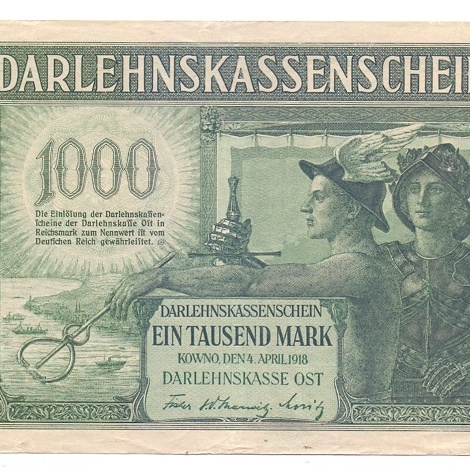 1000 марок, 1918 год - Ковно